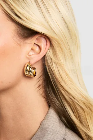 Boohoo Pendientes De Aro Dorados Dobles