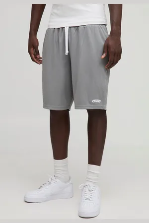 Boohoo Pantalón Corto Man Holgado De Malla Y Largo Medio