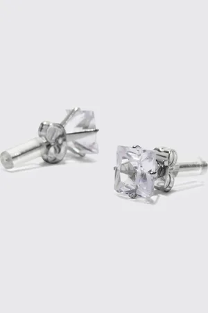 Boohoo Pendientes Cuadrados Con Incrustaciones De 8 Mm
