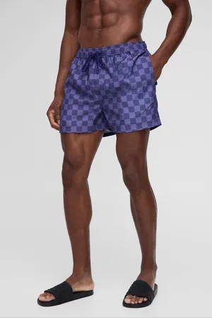 Boohoo Bañador Corto Con Estampado De Cuadros Dameros