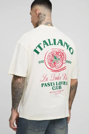 Boohoo Camiseta Tall Oversize Con Estampado Italiano Pasta Lovers