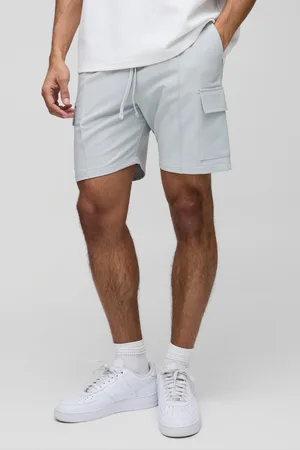 Boohoo Pantalón Corto Cargo Ajustado Elástico Técnico Con Alforza Y Cintura Elástica