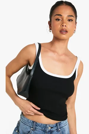 Boohoo Top Sin Mangas De Canalé Con Tirantes