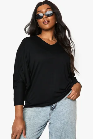 Boohoo Camiseta Plus Básica De Manga Larga