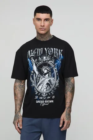 Boohoo Camiseta Tall Oversize Con Estampado Renacentista De New York A Gran Escala
