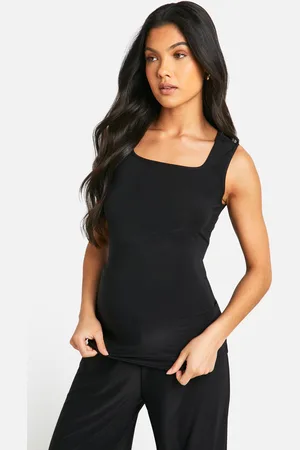 Boohoo Top Sin Mangas Premamá Suave Con Escote Cuadrado