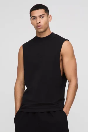 Boohoo Top Sin Mangas Con Firma Bm Y Cuello Extendido Con Sisa Ancha