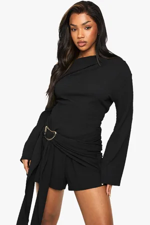 Boohoo Mono Corto Texturizado Asimétrico