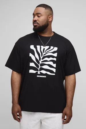 Boohoo Camiseta Plus Oversize Con Estampado De Hojas En Relieve