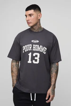 Boohoo Camiseta Tall Oversize Con Estampado Pour Homme