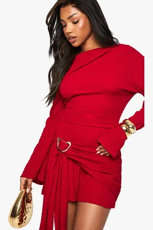 Boohoo Mono Corto Texturizado Asimétrico
