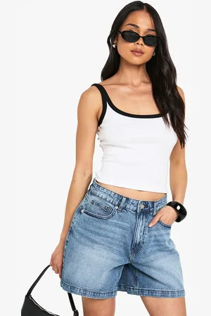 Boohoo Top Sin Mangas De Canalé Con Tirantes