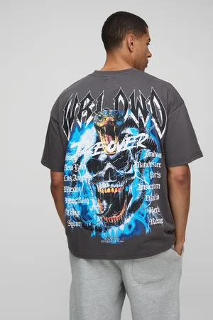 Boohoo Camiseta Oversize Con Estampado Worldwide De Calavera A Gran Escala