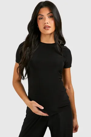 Boohoo Camiseta Premamá Suave Con Cuello De Caja