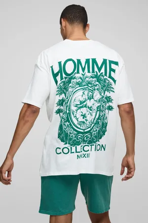 Boohoo Conjunto Oversize De Pantalón Corto Y Camiseta Con Cuello Extendido Homme