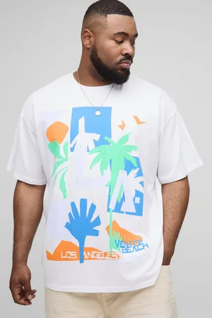 Boohoo Camiseta Plus Oversize Retro Con Estampado La Palm En Relieve