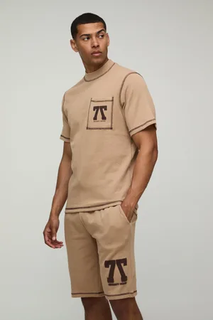 Boohoo Conjunto De Pantalón Corto Y Camiseta De Tela Gofre