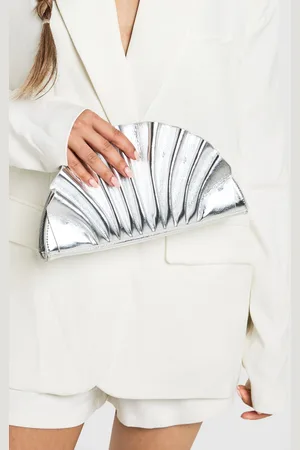 Boohoo Bolso De Mano Metálico Con Volante