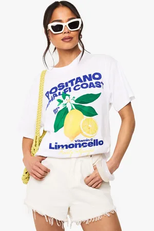 Boohoo Camiseta Oversize Con Estampado De Limones Y Estampado Positano Amalfi Cost