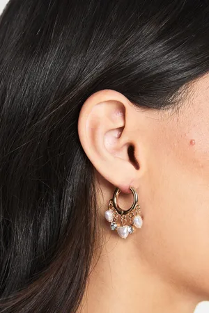 Boohoo Pendientes De Aro Con Perlas