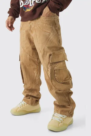 Boohoo Pantalón Cargo Holgado Grueso De Sarga Con Paneles