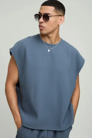 Boohoo Top Sin Mangas Oversize Recto Plisado Con Mangas Casquillo