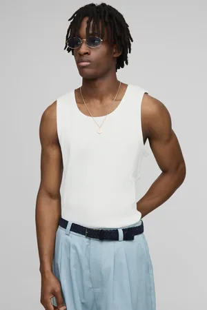 Boohoo Top Sin Mangas De Canalé Ajustado De Bhm Collection