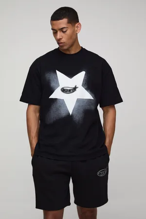 Boohoo Conjunto Oversize De Pantalón Corto Y Camiseta Con Aplique De Estrella Bm