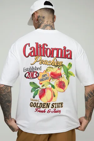 Boohoo Camiseta Tall Oversize Con Estampado De Melocotones De California