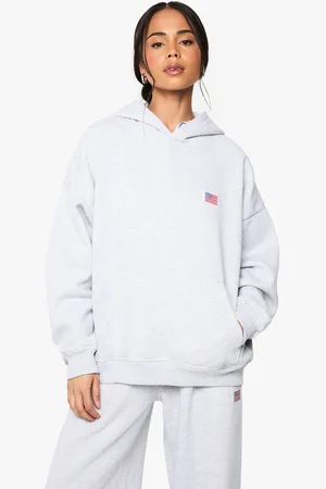 Boohoo Pantalón Deportivo De Pernera Ancha Con Bordado De La Bandera De Ee. Uu.
