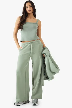 Boohoo Pantalón Deportivo Recto Con Bordado Dsgn Studio