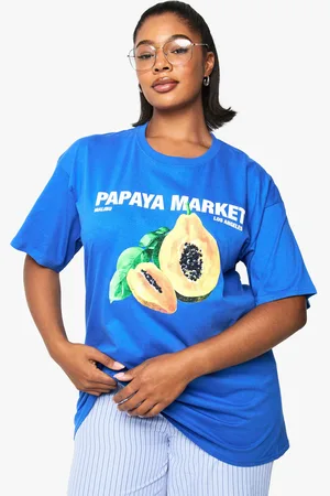 Boohoo Camiseta Plus Oversize Con Estampado Papaya Market