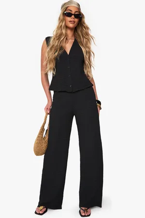 Boohoo Pantalón De Pernera Ancha Texturizado