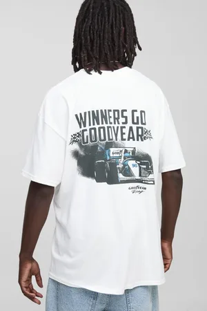 Boohoo Camiseta Oversize Con Estampado De Carreras De Goodyear