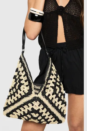 Boohoo Bolso Tote De Croché En Contraste