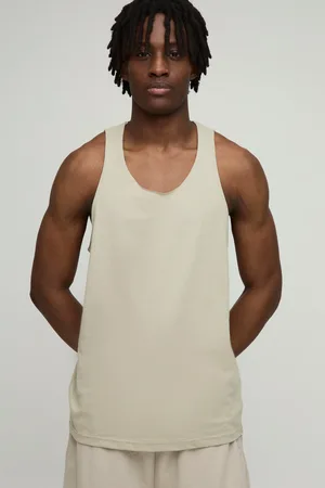 Boohoo Top Sin Mangas Básico Con Espalda De Nadador