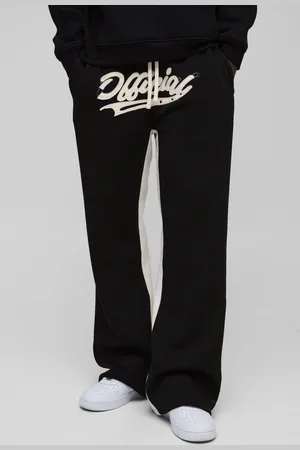 Boohoo Pantalón Deportivo Holgado Official De Campana Con Apliques Y Refuerzos