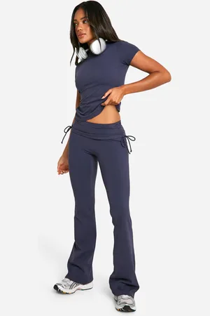 Boohoo Leggings Dsgn Studio De Campana Súper Suaves Con Lateral Fruncido