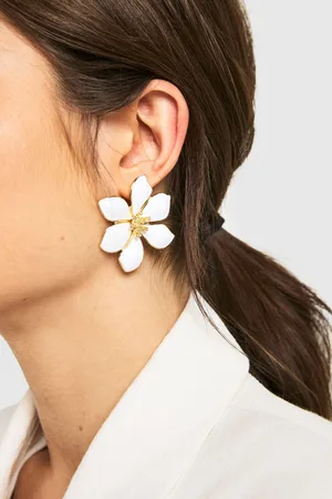 Boohoo Pendientes Con Flor Esmaltada