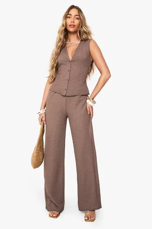 Boohoo Pantalón De Pernera Ancha Texturizado