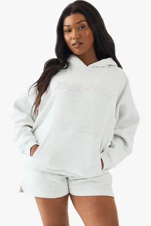 Boohoo Sudadera Plus Oversize Con Capucha Y Bordado 3D Dsgn Studio