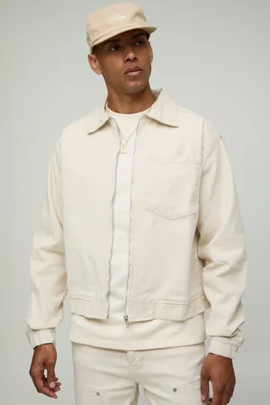 Boohoo Chaqueta Harrington Holgada De Sarga Y Espiguilla