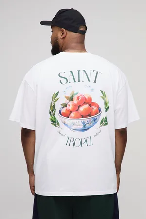 Boohoo Camiseta Plus Oversize Con Estampado De Saint Tropez Y Cuenco De Frutas