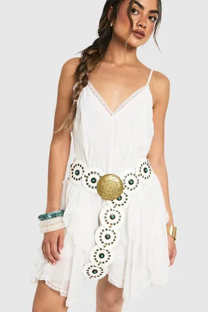 Boohoo Cinturón Estilo Western Con Gemas