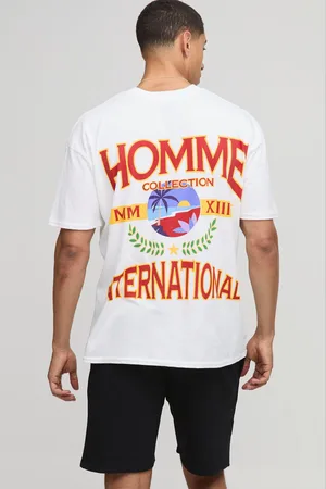 Boohoo Conjunto Oversize De Pantalón Corto Y Camiseta Homme Con Estampado De Escamas Grandes