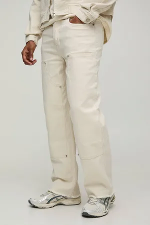 Boohoo Pantalón Holgado De Sarga Estilo Carpintero Con Estampado De Espiguilla