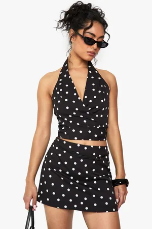 Boohoo Minifalda De Tela De Lunares
