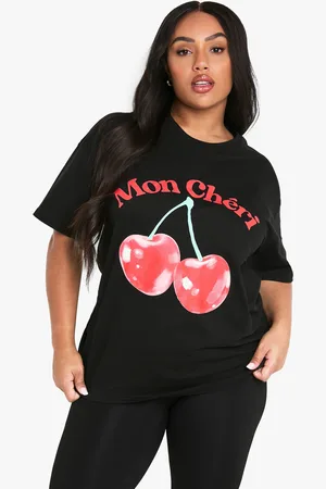 Boohoo Camiseta Plus Oversize Con Estampado Mon Cheri