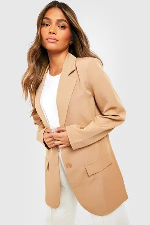 Boohoo Americana Básica De Tela Con Botonadura