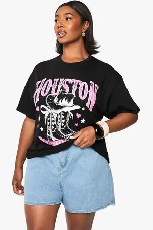Boohoo Camiseta Plus Oversize Con Estampado De Houston